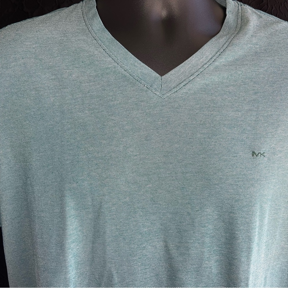 Michael Kors Mens Large Teal Casual Shirt Designer